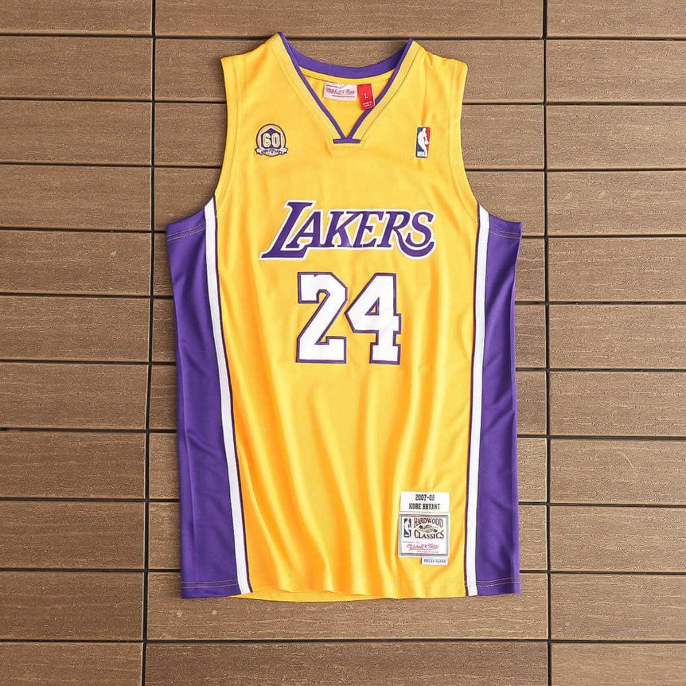 Nike Los Angeles Lakers #24 Yellow Jersey - Kobe Bryant